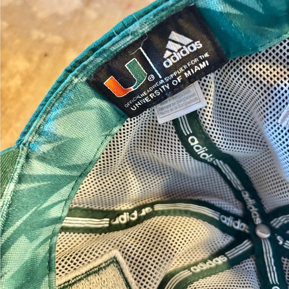 Adidas Miami Hurricanes Hat Official NCAA University of Miami Players Gear - Picture 5 of 5